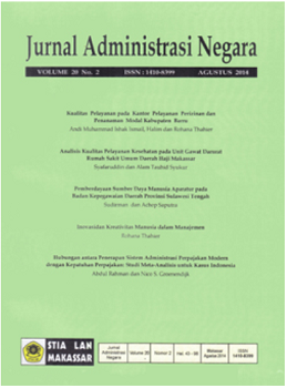 					Lihat Vol 21 No 1 (2015): Jurnal Administrasi Negara
				