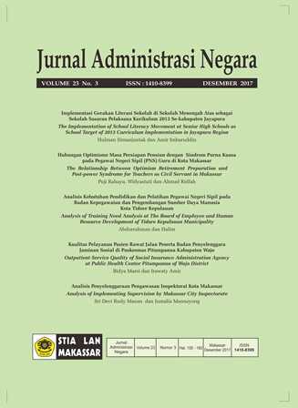 					Lihat Vol 23 No 3 (2017): Jurnal Administrasi Negara
				